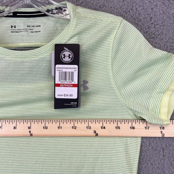 New Ladies Under Armour UA T Shirt Tee Top Heat gear size XS - Picture 7 of 9